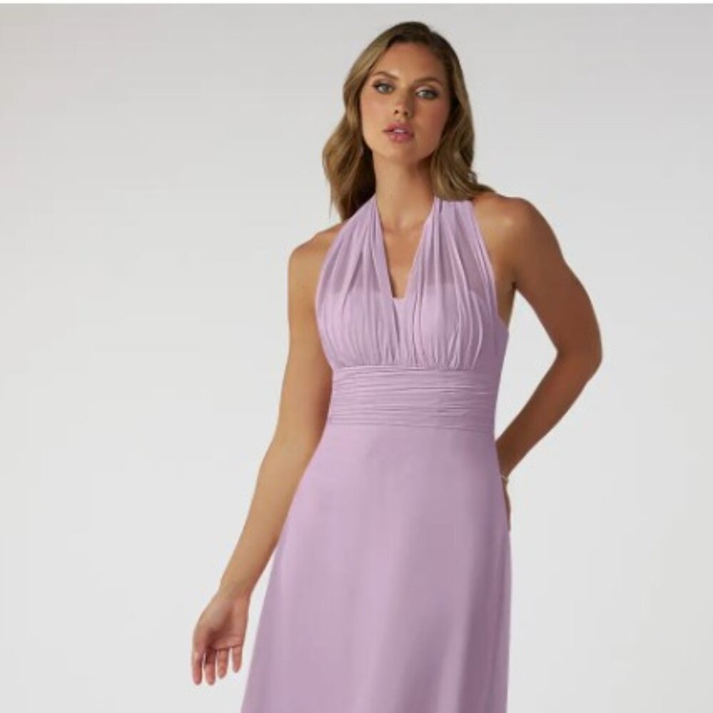 Azazie bridesmaid dress - wisteria A-line convertible chiffon A0